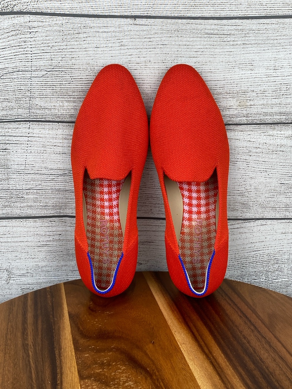 Rothy’s The Almond Loafer Poppy Red Knit Slip On Flats Women’s Shoe Size 6 - Picture 8 of 10